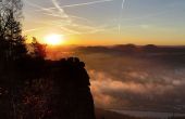 Sonnenaufgang auf dem Lilienstein (Foto: Theresa-Eidam)